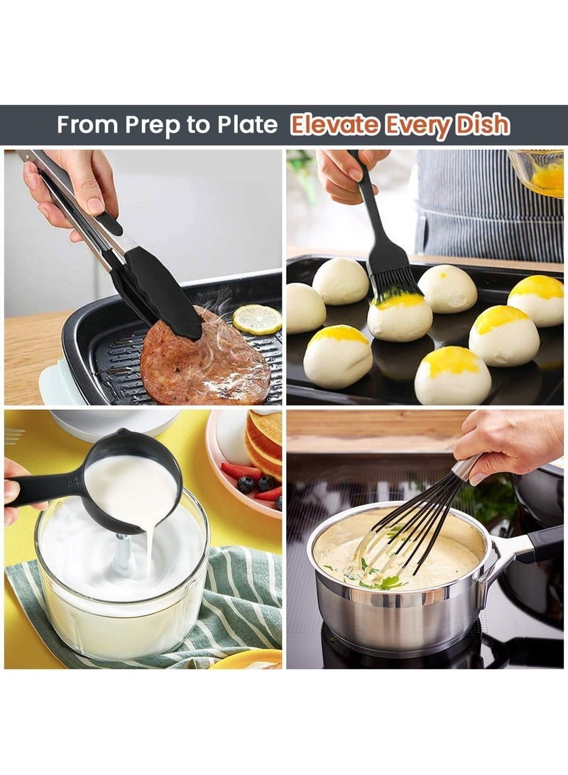 Kitchen Utensils Set 23 Pcs Silicone Cooking Utensils Set - Can Opener, Masher, Turner, Spatula 446°F Heat Resistant Non-Stick - Image 4