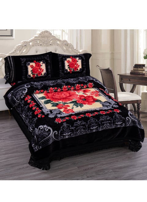 Korea Quality Blanket Set of 4 Pieces King Size Super Soft Double Ply Combo Blanket
