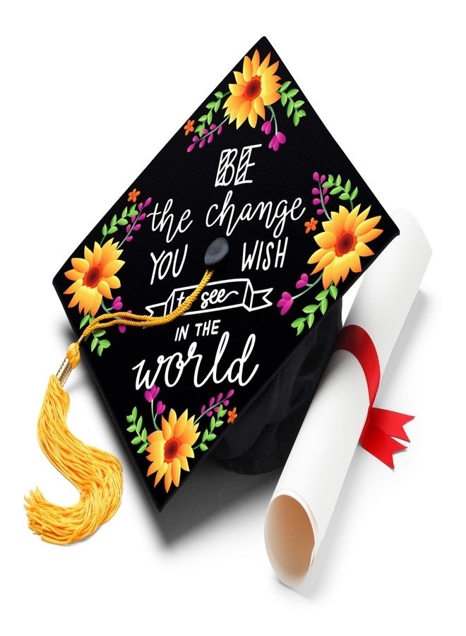 ADVANSYNC Be The Change You Wish To See Graduation Cap Topper - Image 1