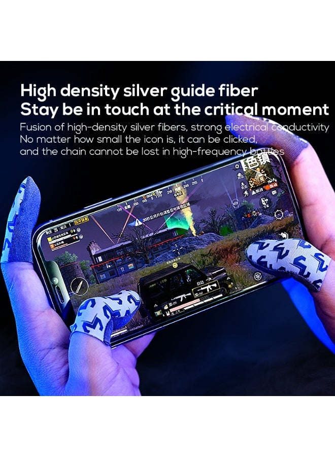 Memo Anti-Sweat Gaming Finger Sleeves – Silver‐Fiber Ultra-Thin Breathable Thumb/Index Covers for Mobile & Tablet Gaming (Optimised for PUBG/Free Fire) - Image 4
