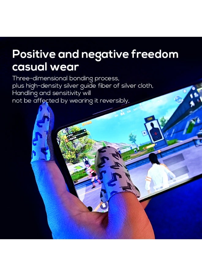 Memo Anti-Sweat Gaming Finger Sleeves – Silver‐Fiber Ultra-Thin Breathable Thumb/Index Covers for Mobile & Tablet Gaming (Optimised for PUBG/Free Fire) - Image 5