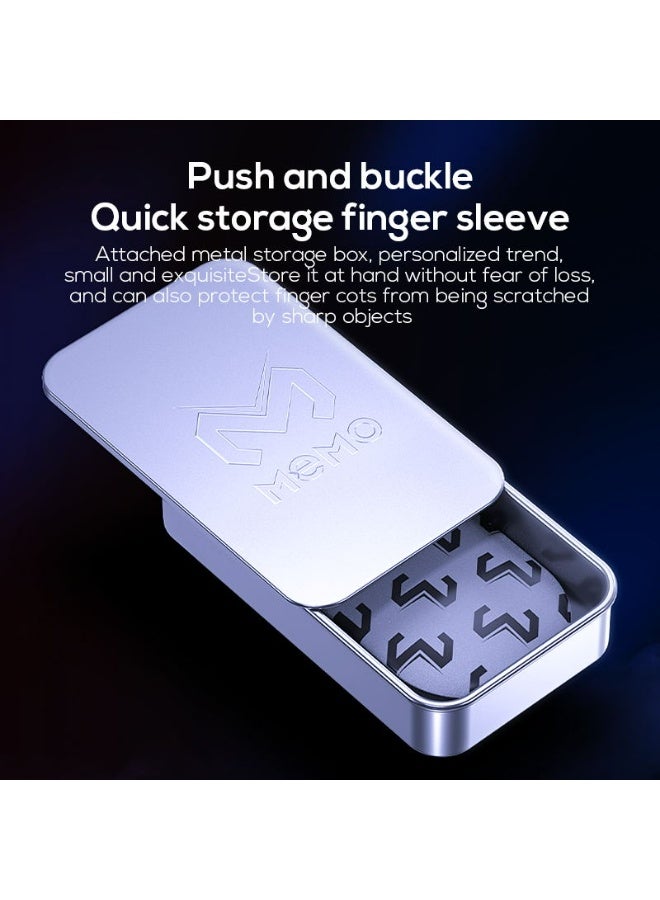 Memo Anti-Sweat Gaming Finger Sleeves – Silver‐Fiber Ultra-Thin Breathable Thumb/Index Covers for Mobile & Tablet Gaming (Optimised for PUBG/Free Fire) - Image 3