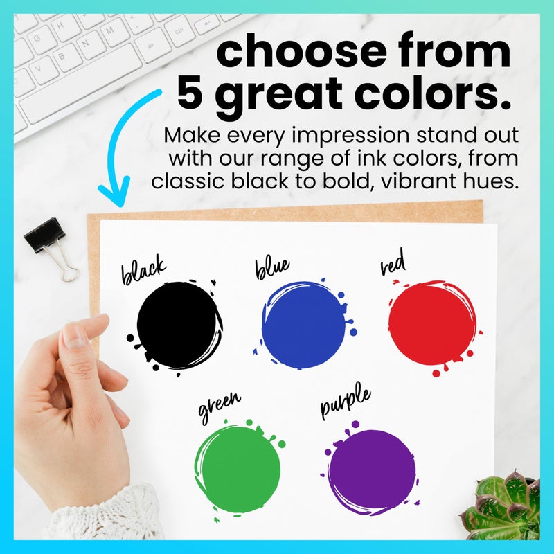 ExcelMark Self Inking Stamp Refill Ink - 2 oz. - Blue Ink - Image 4