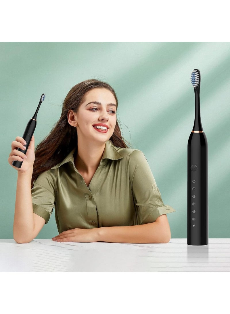 VOGMAX Sonic Electric Toothbrush for Adults - High Power Rechargeable Toothbrush, 6 Modes, 4-Hour Quick Charge for 60 Days, Black - Image 5