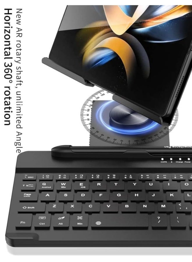Folding Bracket Compatible with Samsung Galaxy Z Fold 6 5G Bluetooth keyboard Holder Desk Rotation Stand Desktop for Fold 6 - Image 4