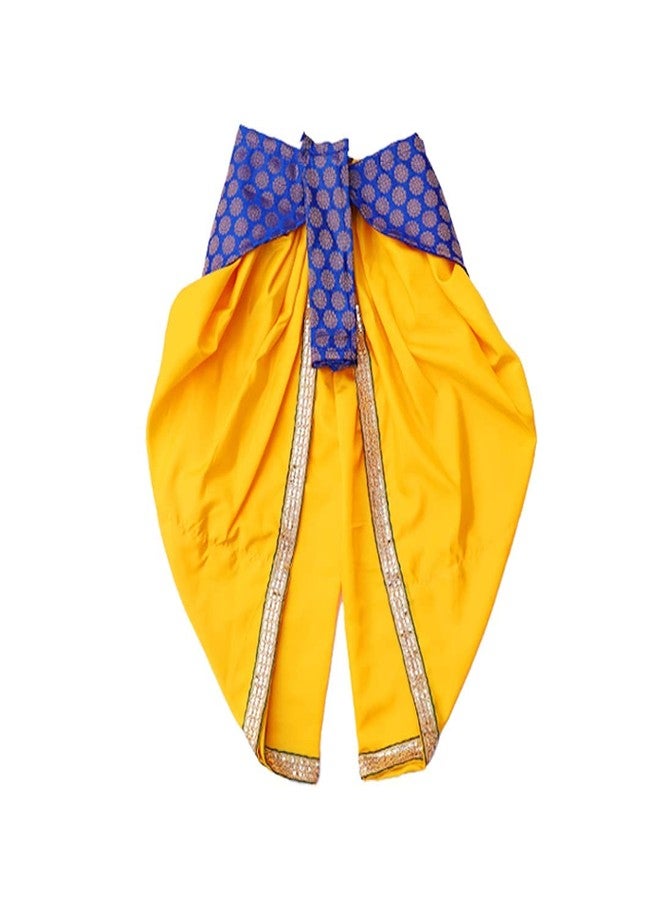 DESI ANDAAZ Krishna Dress for Kids - Fancy Dress for Boys & Girls | Bal Krishna Dress with Mukut, Flute & Accessories (Set of 10)| Janmashtami - Image 2