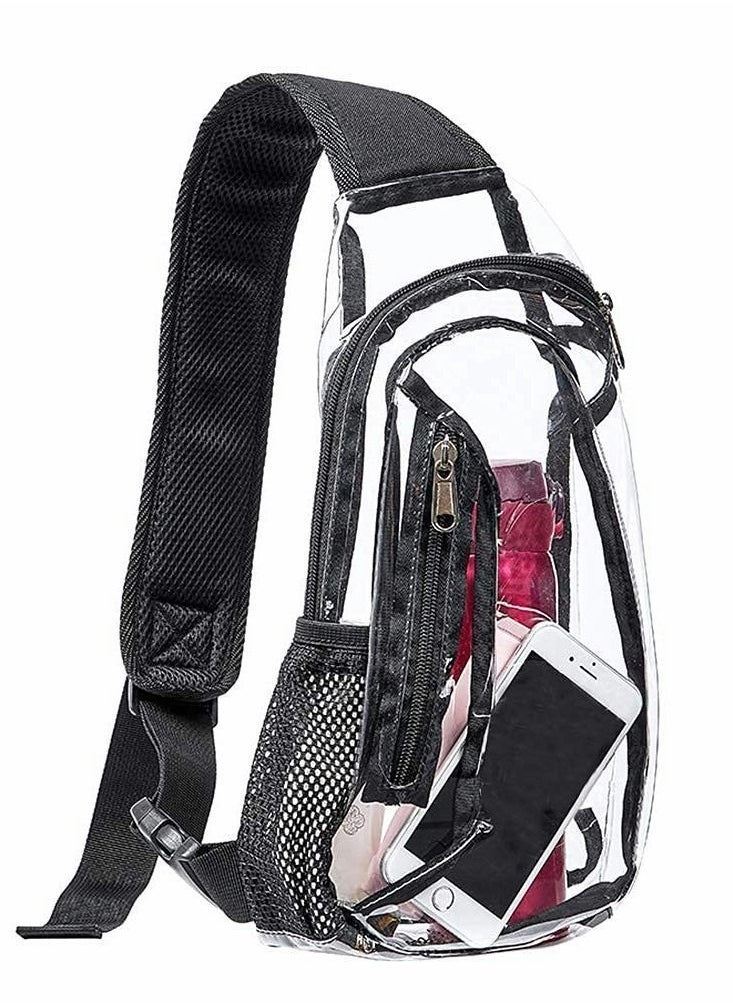 Y&D - Clear Sling Bag, Sport Travel Crossbody Chest Transparent Casual Daypack for Women & Men, Perfect Hiking, Stadium or Concerts - Image 1