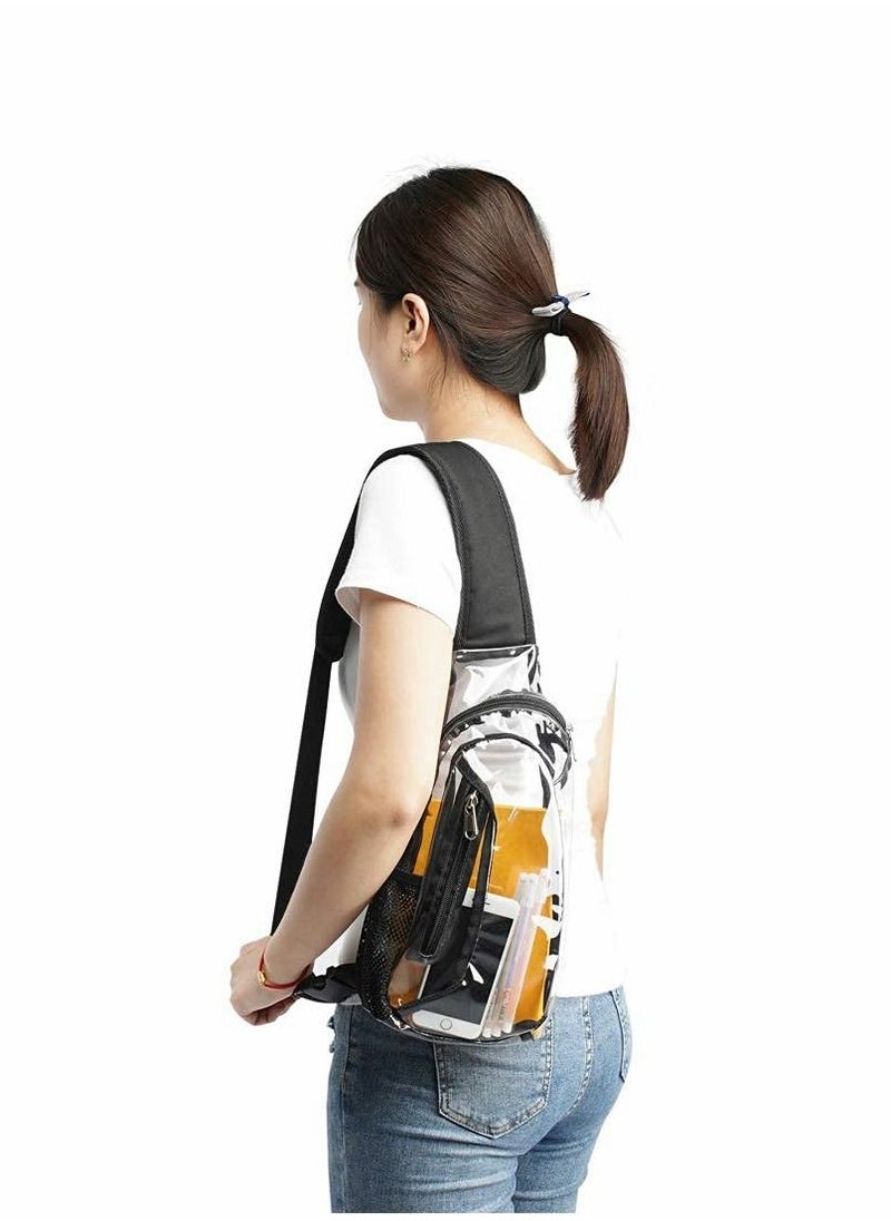 Y&D - Clear Sling Bag, Sport Travel Crossbody Chest Transparent Casual Daypack for Women & Men, Perfect Hiking, Stadium or Concerts - Image 1