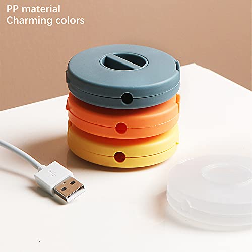 SITAKE 4PCS Cable Management, Retractable Portable Cord Organizer, 4 Colors Flexible Cable Organizer for Home Office Classroom (Round) - Image 2