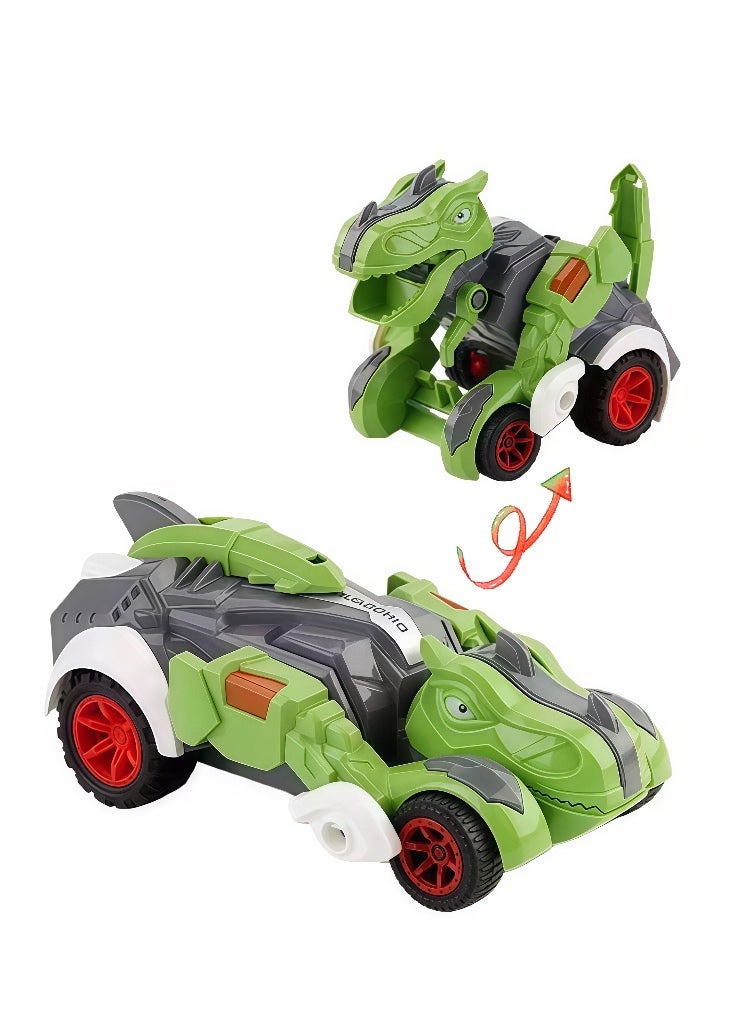 Crash Transforming Dinosaur Inertia Car, Battery Free Durable Anti-fall Kids Toy For Boys Girls 3+ - Image 1