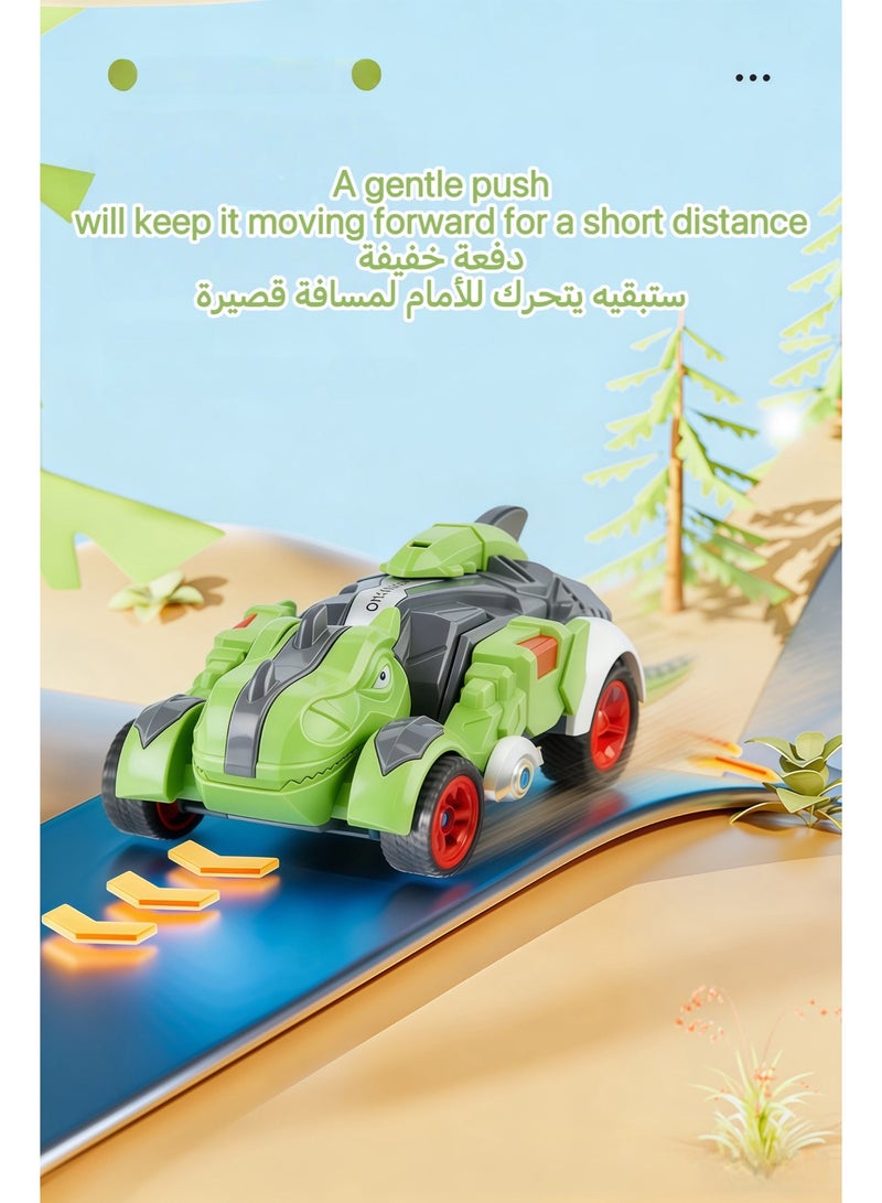 Crash Transforming Dinosaur Inertia Car, Battery Free Durable Anti-fall Kids Toy For Boys Girls 3+ - Image 2