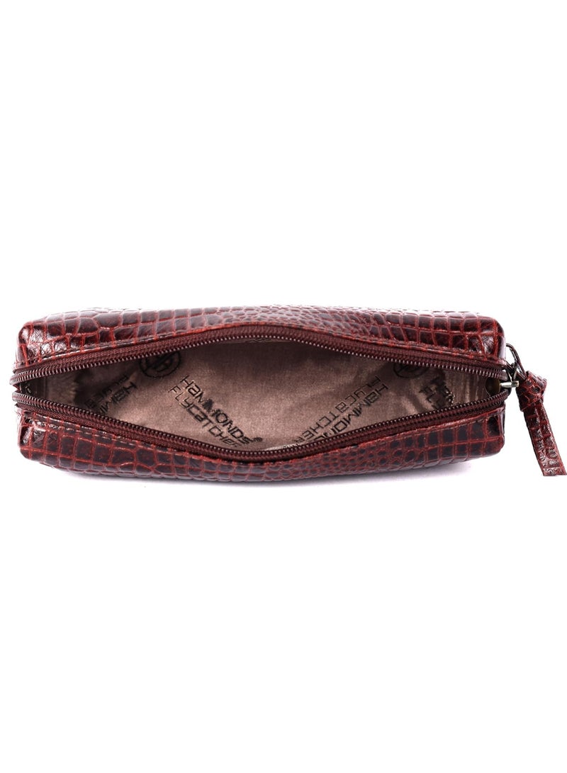 HAMMONDS FLYCATCHER Leather Utility Pouch - Multi-Use Genuine Leather Case for Pencils, Cosmetics, Stationery, Coins, Makeup Brushes - School & Office Organizer for Women & Men - Image 4