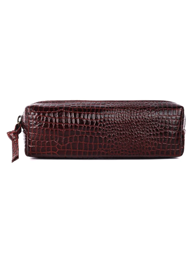 Hammonds Flycatcher  Leather Utility Pouch - Multi-Use Genuine Leather Case for Pencils, Cosmetics, Stationery, Coins, Makeup Brushes - School & Office Organizer for Women & Men  | Best Price UAE