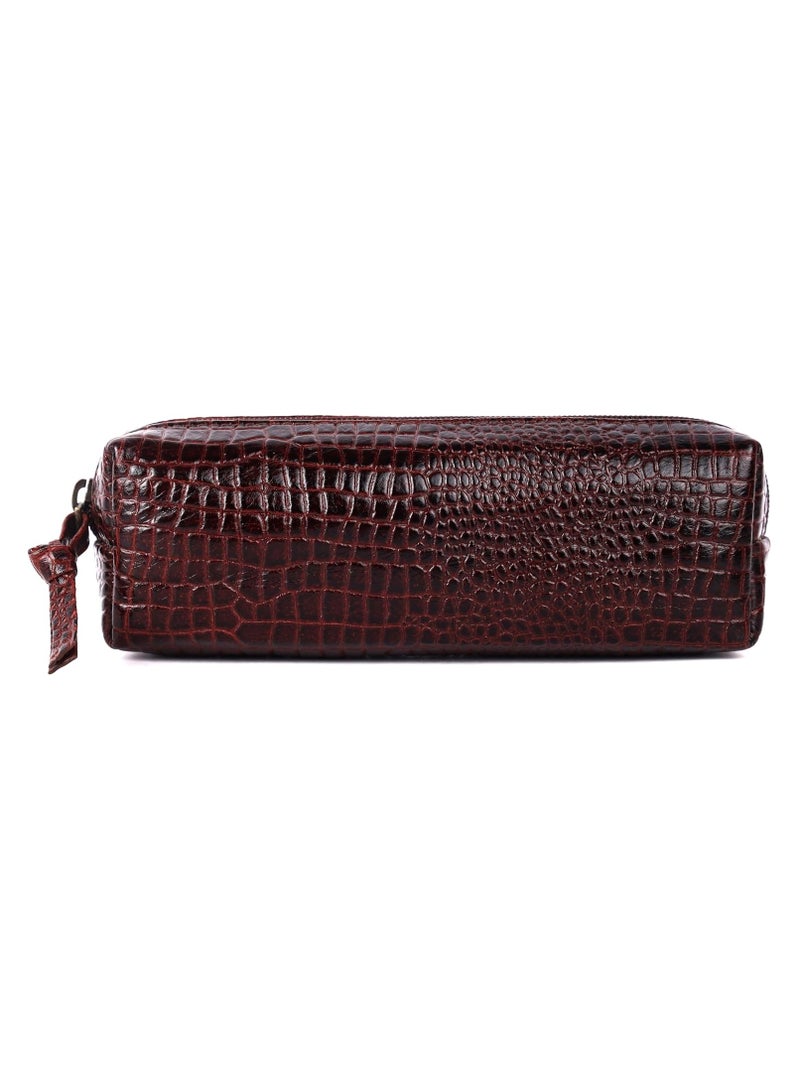 HAMMONDS FLYCATCHER Leather Utility Pouch - Multi-Use Genuine Leather Case for Pencils, Cosmetics, Stationery, Coins, Makeup Brushes - School & Office Organizer for Women & Men - Image 3