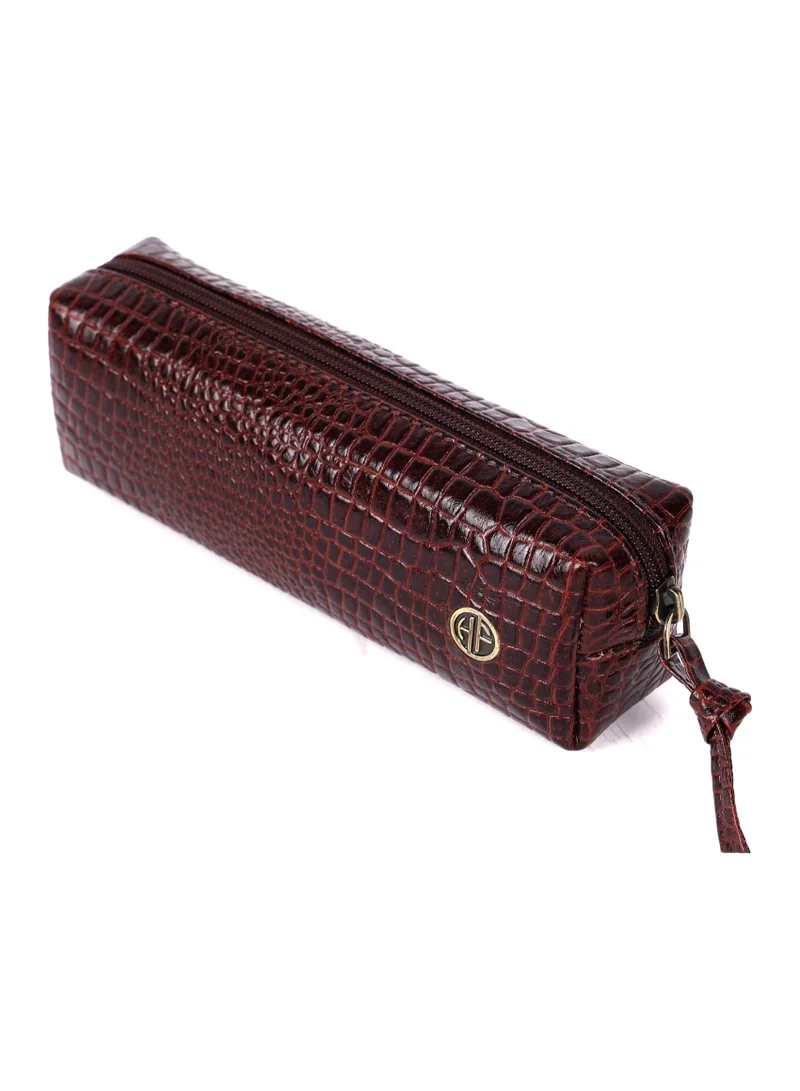 Hammonds Flycatcher  Leather Utility Pouch - Multi-Use Genuine Leather Case for Pencils, Cosmetics, Stationery, Coins, Makeup Brushes - School & Office Organizer for Women & Men  | Best Price UAE