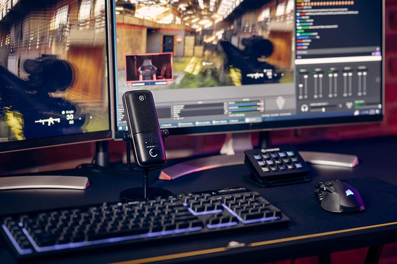 elgato ميكروفون إلكاتو ويف:3 الاحترافي USB أحادي الاتجاه وحل الخلط الرقمي، تقنية مضادة للتشويش، كتم صوت سعوي، للبث والبودكاست، (10MAB9901، أسود) - Image 2