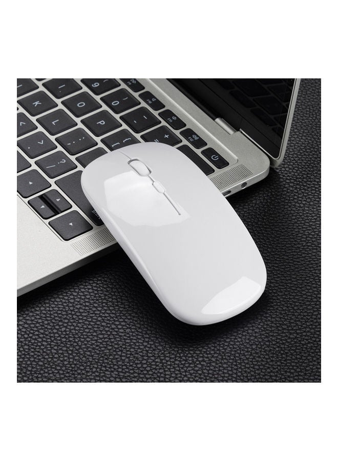 نيبمينينت ماوس لاسلكي بتردد 2.4 جيجاهرتز رفيع للغاية وقابل للشحن ولا يصدر صوتا. أبيض