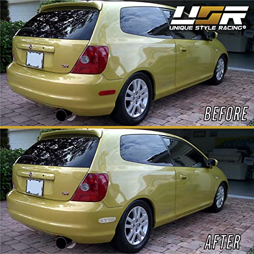 USR UNIQUE STYLE RACING USR DEPO 02-05 Civic 3D Side Marker Lights - Bumper Sidemarkers Lamps Set (Left + Right) Compatible with 2002-2005 Honda Civic Si EP EP3 3 Doors Hatchback (Clear Lens 2 Pieces Front or Rear) - Image 4
