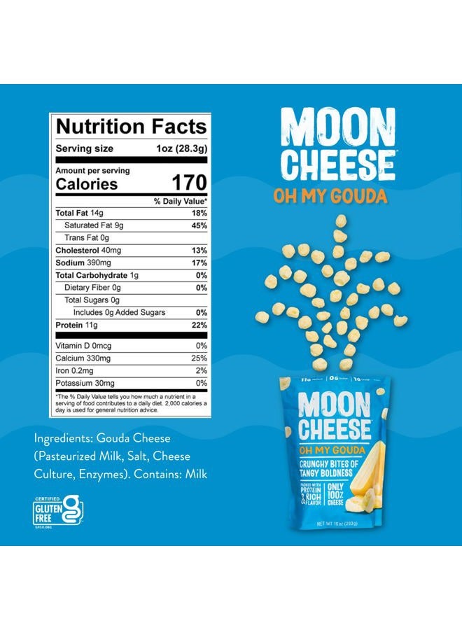 Moon Cheese Oh My Gouda Cheese Bites, 10 Ounce, 2-Pack, Crunchy, Packed With Protein & Calcium, Keto, Gluten Free - Image 4