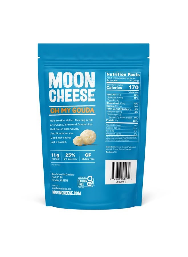 Moon Cheese Oh My Gouda Cheese Bites, 10 Ounce, 2-Pack, Crunchy, Packed With Protein & Calcium, Keto, Gluten Free - Image 2