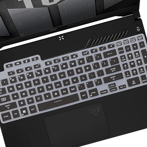 Oaky Keyboard Cover for 2024-2022 ASUS TUF Dash Gaming Laptops 15.6 Inch A15 FA507 FA507NU & ASUS TUF Gaming F15 FX507 FX507VU Series & ASUS TUF Dash 15 & F15 FX517ZM Keyboard Skin - Silicone Black - Image 5