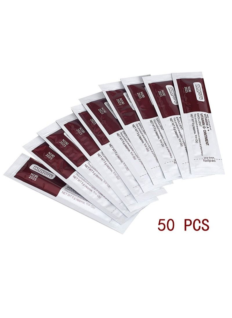 Fougera Tattoo Scar Repair Gel 50Pcs Microblading Aftercare Ointment Vitamin A and D Anti-Inflammatory Anti Scar Tattoo Aftercare Cream for Makeup Microblading and Tattoo Healing Art Tattoo Supplies  - Image 1