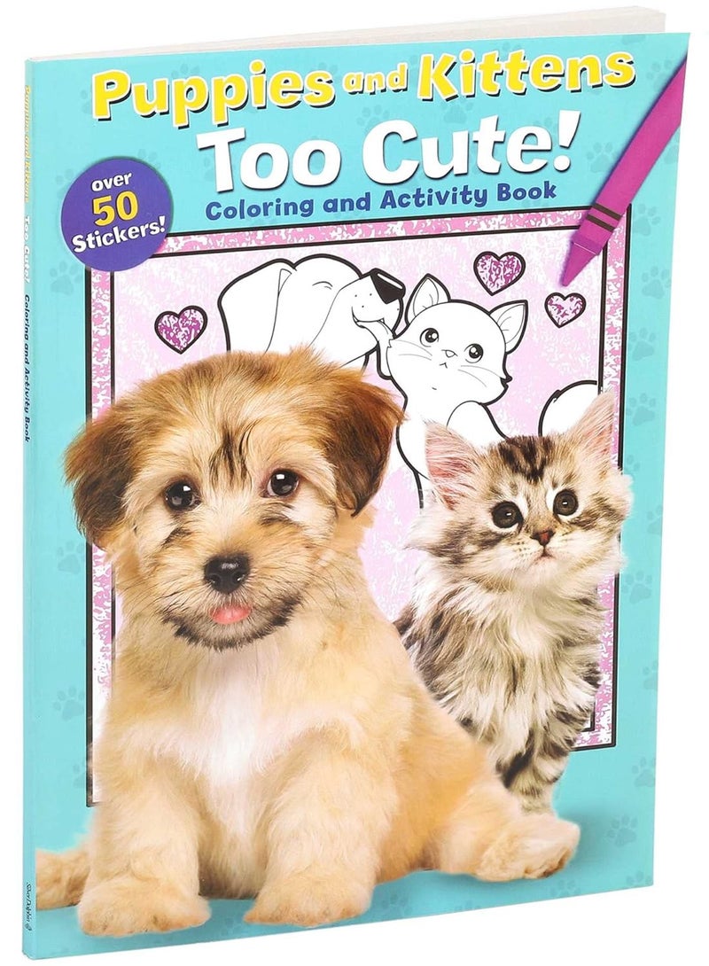 Silver Dolphin Books Puppies and Kittens: Too Cute! Coloring and Activi  - Image 2