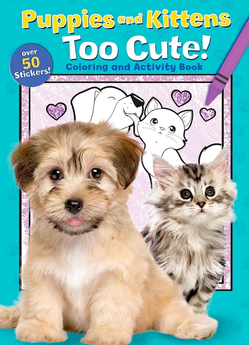 Silver Dolphin Books Puppies and Kittens: Too Cute! Coloring and Activi  - Image 1