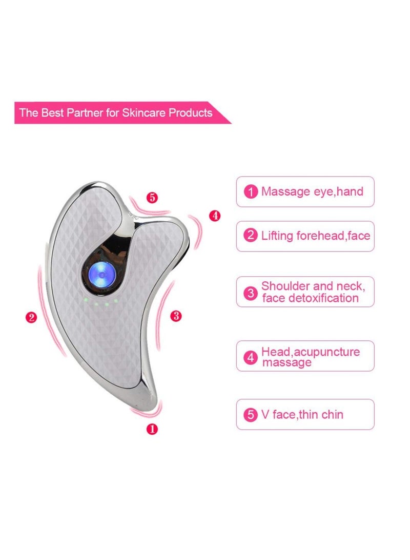 Barakah Gua Sha Tools Face Scraping Massager, Electric Gua Sha Plate, Facial Scraping Plate, Beauty Scraping Instrument for Face Neck Body - Image 2