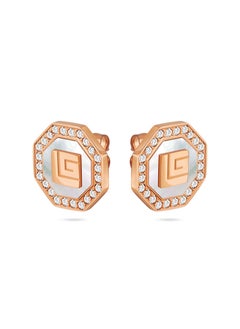 Ambre Rose-Gold Plated Earrings With Mop And Crystals - pzsku/ZF18A73E7DA7530E20FE7Z/45/_/1724935091/9536801a-88c4-4e03-9087-a1daab55b508