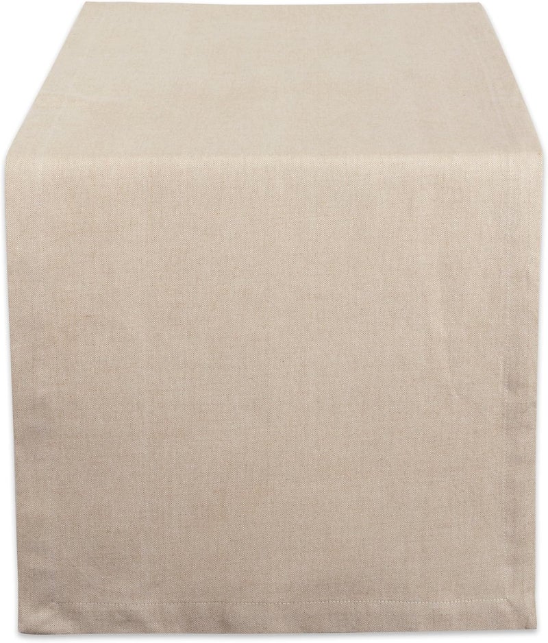 DII CAMZ38726 Natural Solid Chambray, Table Runner 14x108, Chambray Natural - Image 1