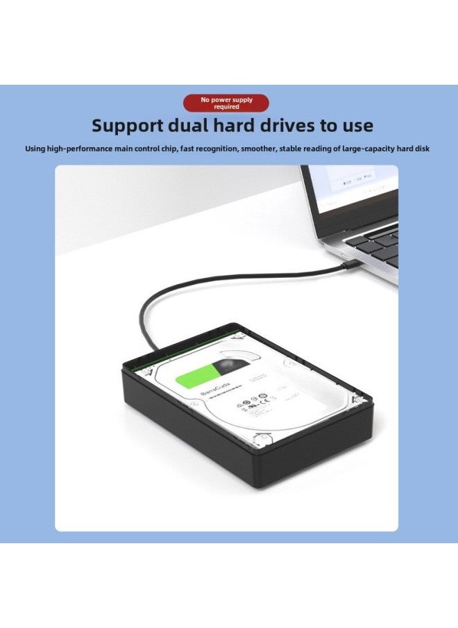 Generic 2.5 Inch Aluminum Alloy Mobile Hard Disk Box Computer SSD Mechanical Solid State SATA External Dual Single USB3.0-Color:2.5inch Plastic Drive With Upper Cover Hardware And Lower (applicable To 7/9.5mm Drives)  - Image 4
