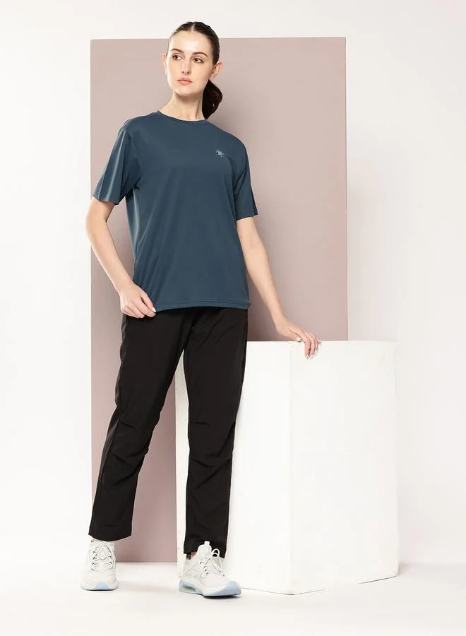 Dillinger Blue Round Neck Oversized T-Shirt