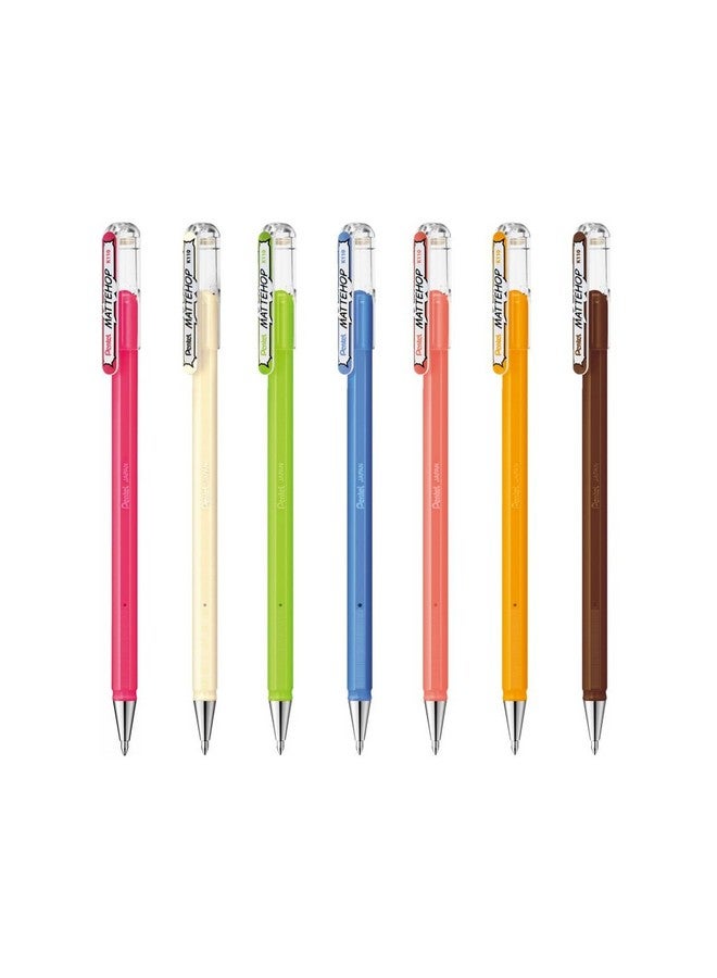 بنتل قلم حبر جاف أصلي من مجموعة مات هوب + سويت كولور، 14 لونًا K110-V14St - Image 2