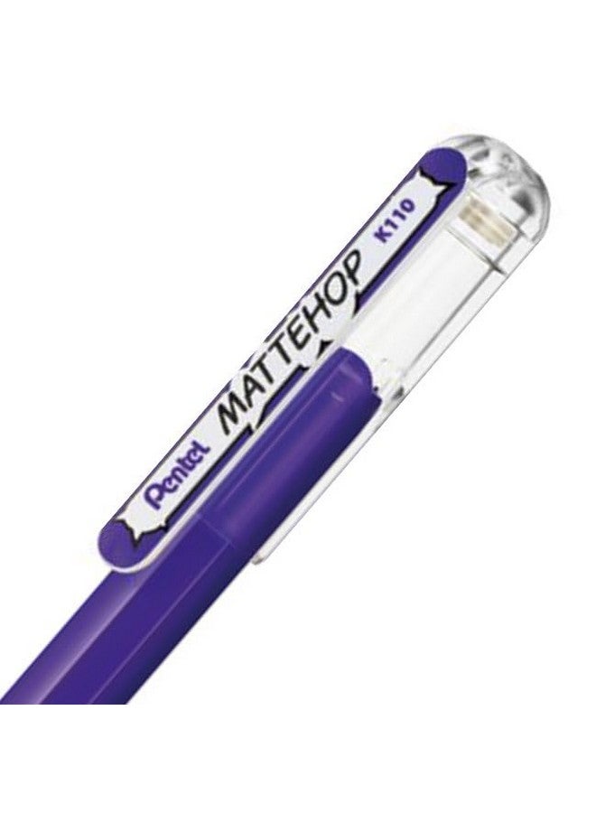 بنتل قلم حبر جاف أصلي من مجموعة مات هوب + سويت كولور، 14 لونًا K110-V14St - Image 5