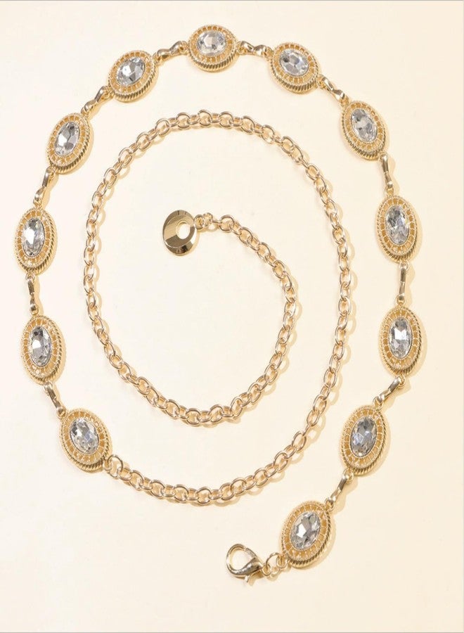MODRSA Gold Belt Chain Belt for Women Dress Gold Waist Belts Chains Layered Body Chain Jewelry Greek Goddess Waist Chains Jewelry for Women Dainty Fashion Rhinestone Belly Belts Dress Accessories - Image 5
