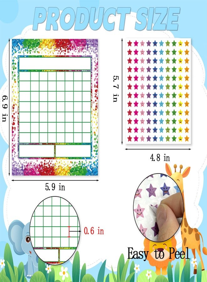 Leezead 72 Pack Reward Chart for Boys Girls, Classroom Incentive Chart Behavior Reward Chart with 2400 Star Stickers Chore Chart Reward Sticker Chart for Students Classroom Teaching or Family Using - Image 4