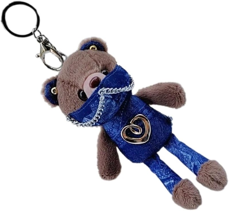 قلادة الدب البني سلسلة مفاتيح لعبة دبدوب ناعمة لزينة الحقيبة أو الهاتف - Image 5