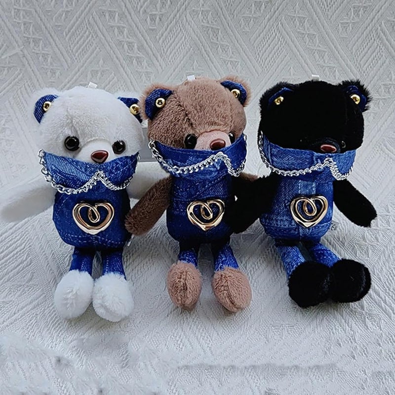 قلادة الدب البني سلسلة مفاتيح لعبة دبدوب ناعمة لزينة الحقيبة أو الهاتف - Image 3