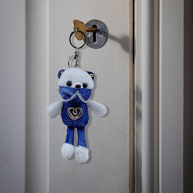 قلادة الدب البني سلسلة مفاتيح لعبة دبدوب ناعمة لزينة الحقيبة أو الهاتف - Image 2