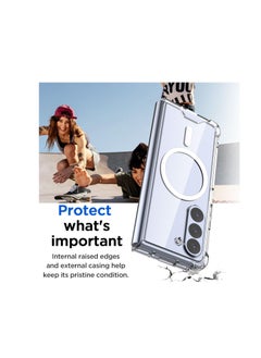 Case for Samsung Galaxy Z Fold 5 Clear Case,Compatible with MagSafe Transparent Shockproof Protection Yellowing Resistant Magnetic Phone Case for Galaxy Z Fold 5 5G (2023)-Clear  - Image 4