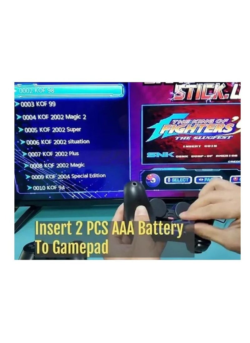 4K HD video game console, dual 2.4G wireless controllers, plug-and-play video game stick, built-in 10,000 games, retro handheld game console