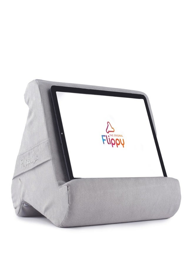 Flippy Tablet 4.0 Pillow Stand Holder for Lap, Desk & Bed - Convenient Storage for Your Items - Carry Strap Handle - Compatible with iPad, Kindle, Fire, Samsung Galaxy - Greyster - Image 1