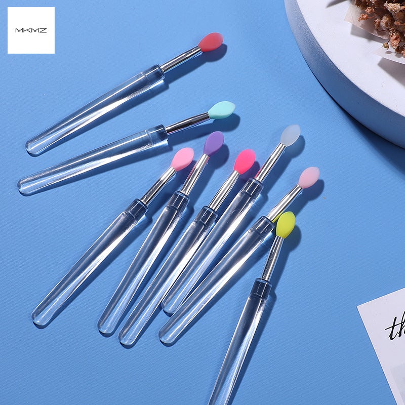 Portable Dustproof Silicone Lip Brush Painting Eye Brush Line Lipstick Brush Lipstick Brush Travel Makeup Brush - Image 2