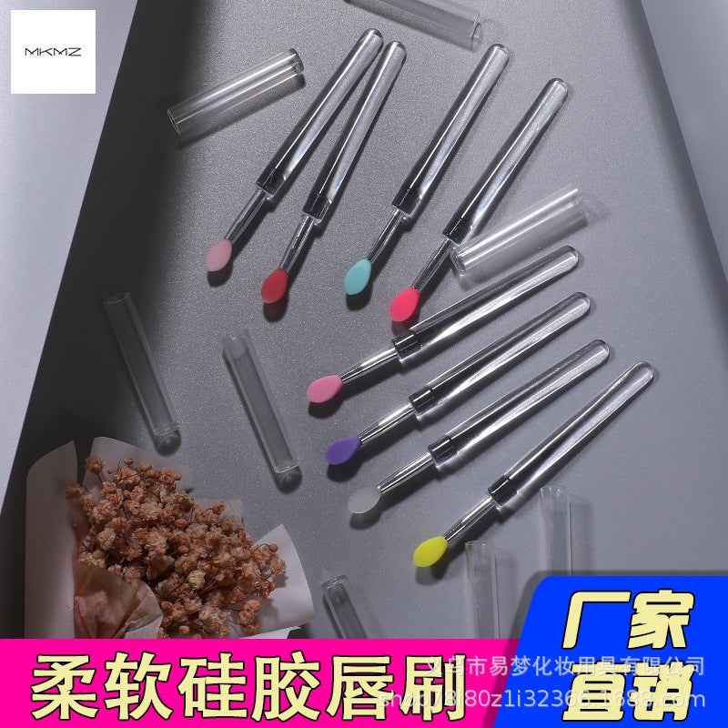 Portable Dustproof Silicone Lip Brush Painting Eye Brush Line Lipstick Brush Lipstick Brush Travel Makeup Brush - Image 3