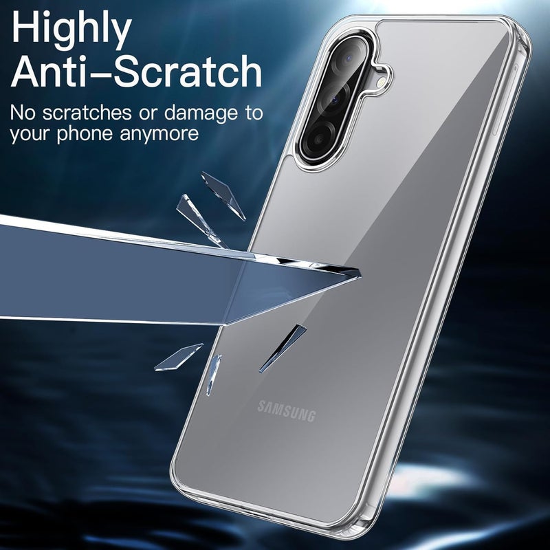 Realcase غطاء خلفي سيليكون لجهاز سامسونج جالاكسي A17 / F17 / M17 5G، مقاوم للخدوش، شفاف كريستالي، واقي للصدمات، غطاء خلفي لجهاز سامسونج جالاكسي A17 / F17 / M17 5G - Image 3