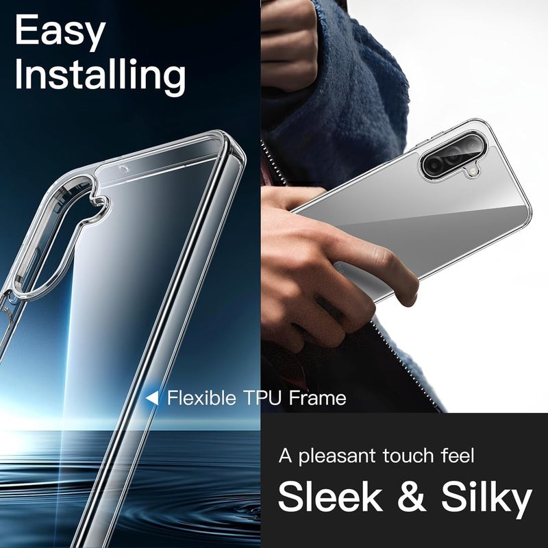 Realcase غطاء خلفي سيليكون لجهاز سامسونج جالاكسي A17 / F17 / M17 5G، مقاوم للخدوش، شفاف كريستالي، واقي للصدمات، غطاء خلفي لجهاز سامسونج جالاكسي A17 / F17 / M17 5G - Image 4