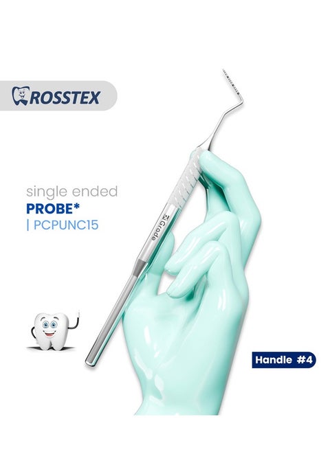Dental Instrument Probe university of north carolina fig. cp-15 with handle no. 4 single ended