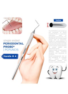 Dental Instrument Probe University of North Carolina fig. cp-15 with handle no. 4