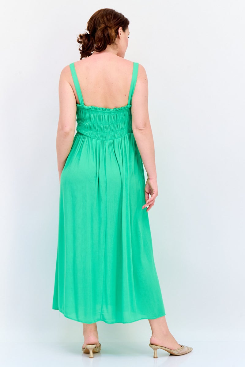 KOTON فستان ماكسي منسوج للنساء، أخضر - Image 2